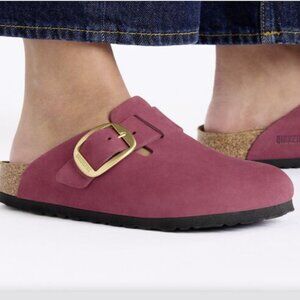 Birkenstock Boston Big Buckle Nubuck Leather - Berry Crush 38 US 7 7.5 Lagenlook
